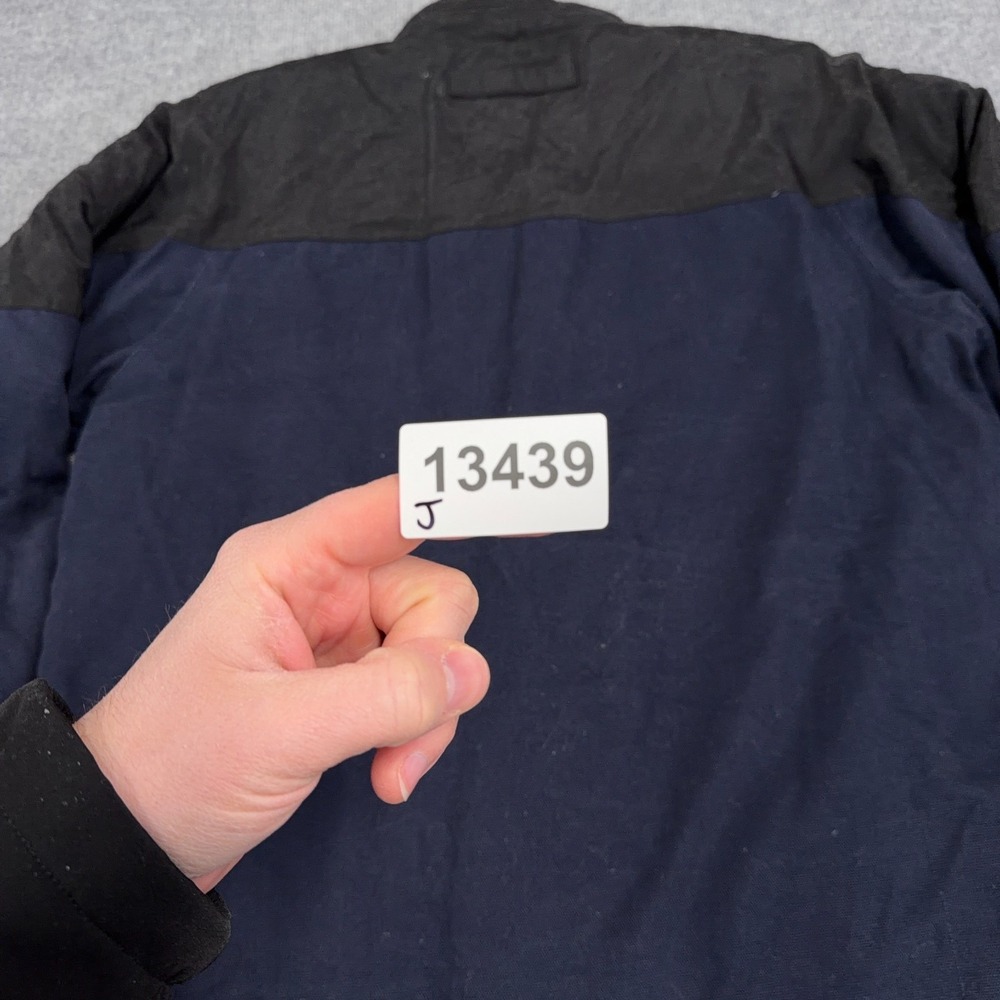 Duluth Trading Co Jacket Mens XLT Navy Goose Down Nylon Canvas Puffer Full Zip - Picture 8 of 8